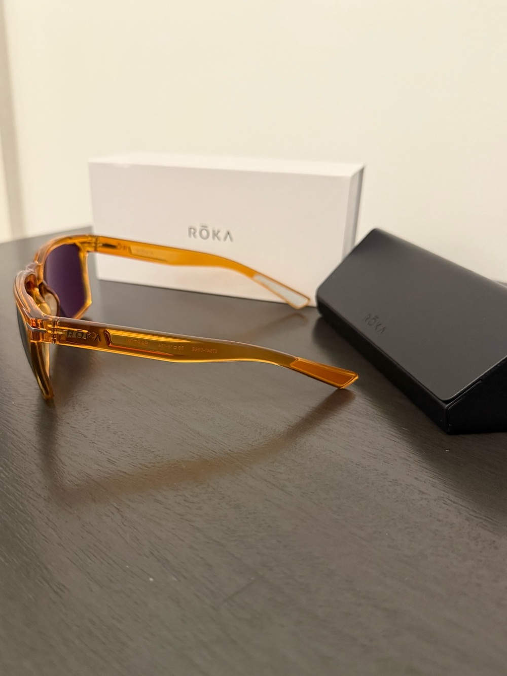 Roka Amber Frame Polarized Sunglasses - Amber/Black - Picture 6 of 6